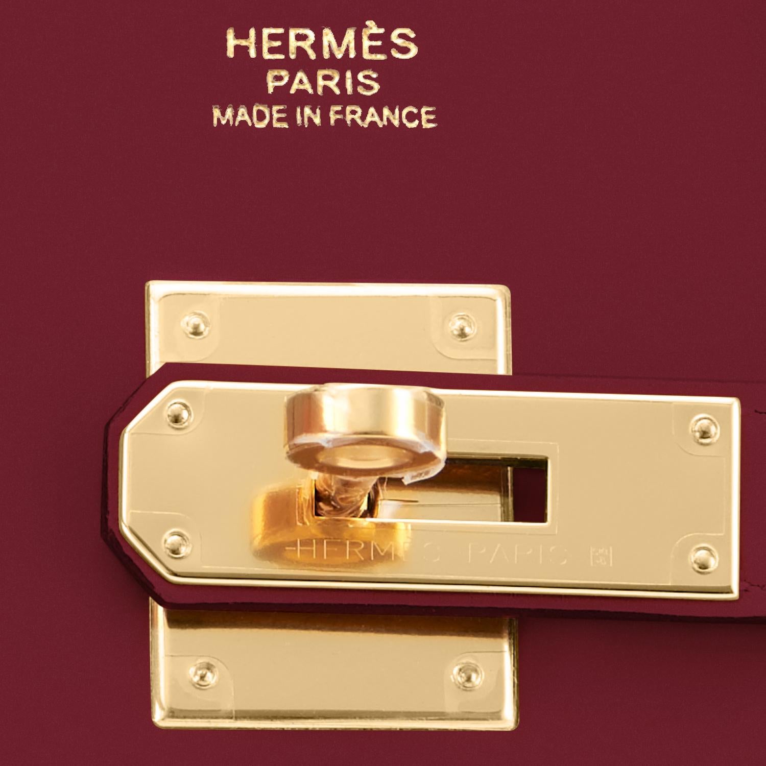 Hermes Birkin 30 Rouge Vif Deep Red Jonathan Gold Bag Y Stamp, 2020 2
