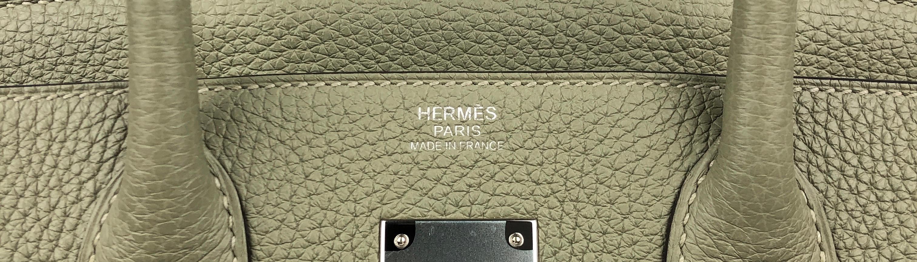 Women's or Men's Hermes Birkin 30 Sauge Sage Gray Grey Palladium Hardware 2018