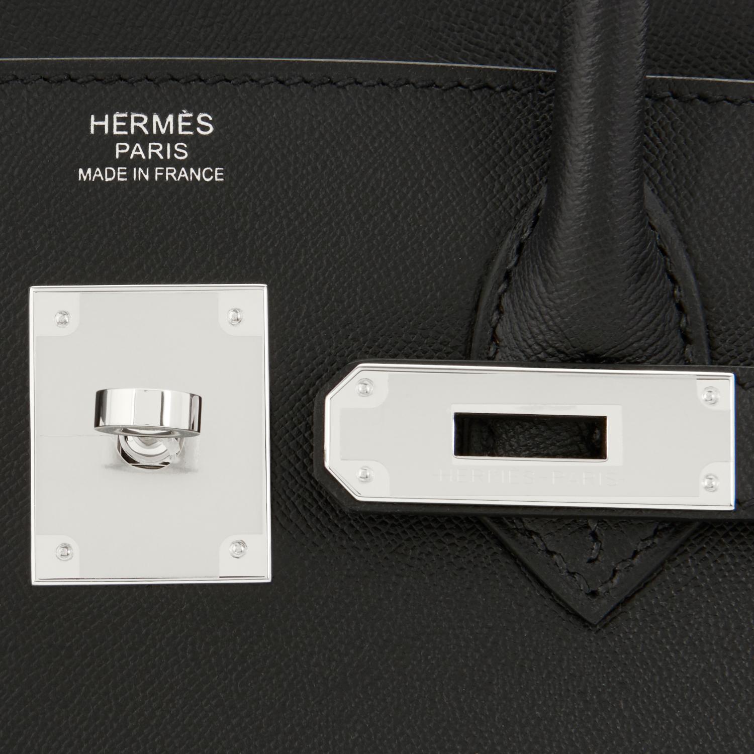 Hermes Birkin 30 Sellier Black Veau Madame Palladium Bag Y Stamp, 2020 RARE 4