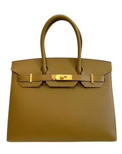 Hermes Birkin 30 Sellier Bronze Dore Madame Leather Gold Hardware