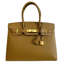 Hermes Birkin 30 Sellier Bronze Dore Madame Leder Gold Hardware