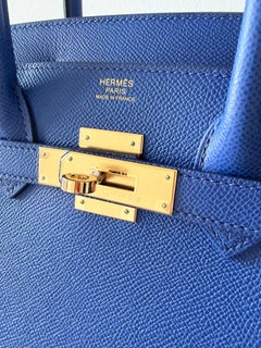 Hermès Birkin 30 Sellier Epsom Bleu Royal Gold Hardware