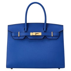 Hermès Birkin 30 Sellier Epsom Bleu Royal Gold Hardware