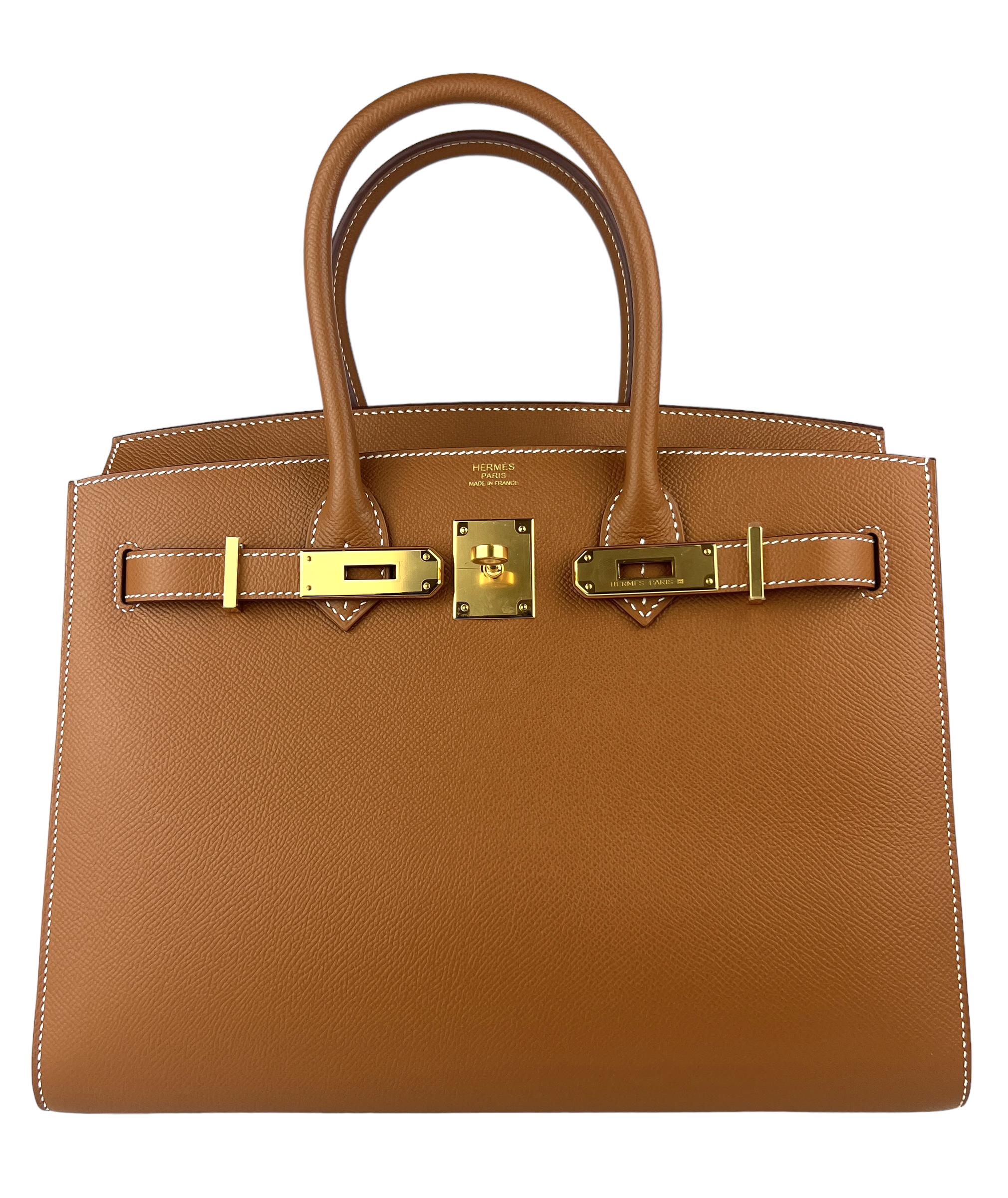 Hermes Birkin 30 Sellier Gold Tan Epsom Leather Gold Hardware  In New Condition In Miami, FL
