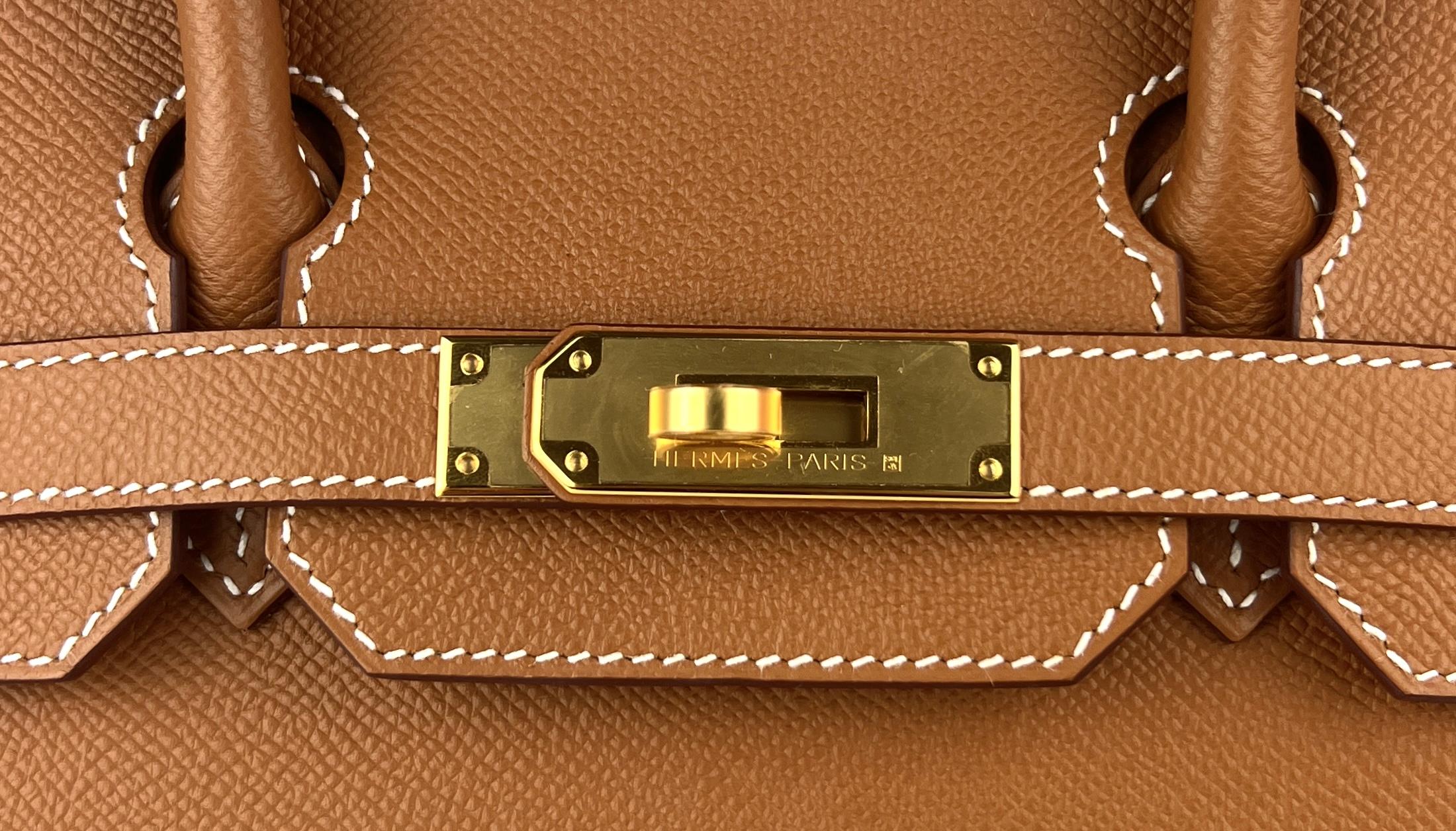 Hermes Birkin 30 Sellier Gold Tan Epsom Leather Gold Hardware  1