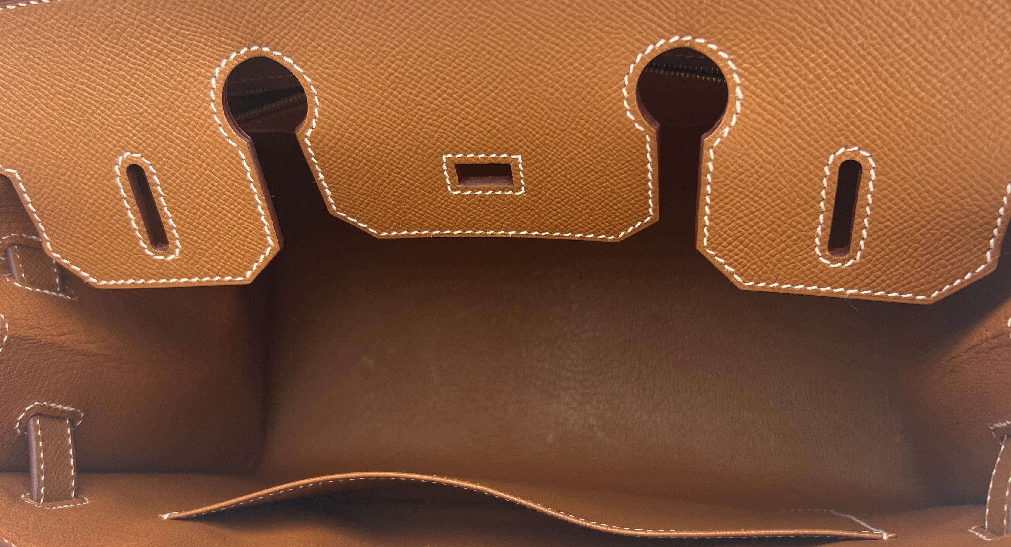 Hermes Birkin 30 Sellier Gold Tan Epsom Leather Gold Hardware 4