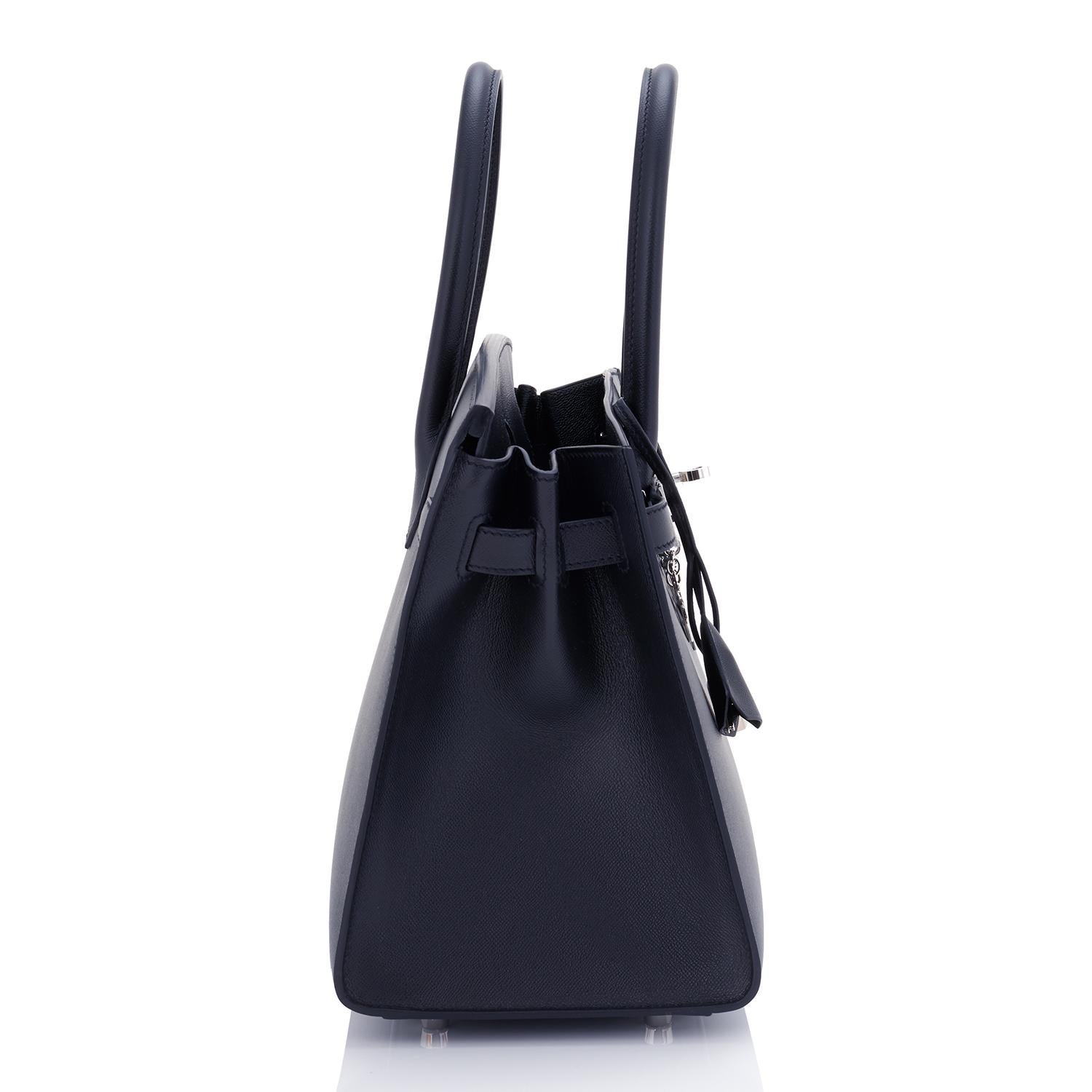 Women's Hermes Birkin 30 Sellier Indigo Deep Navy Palladium Bag U Stamp, 2022 RARE