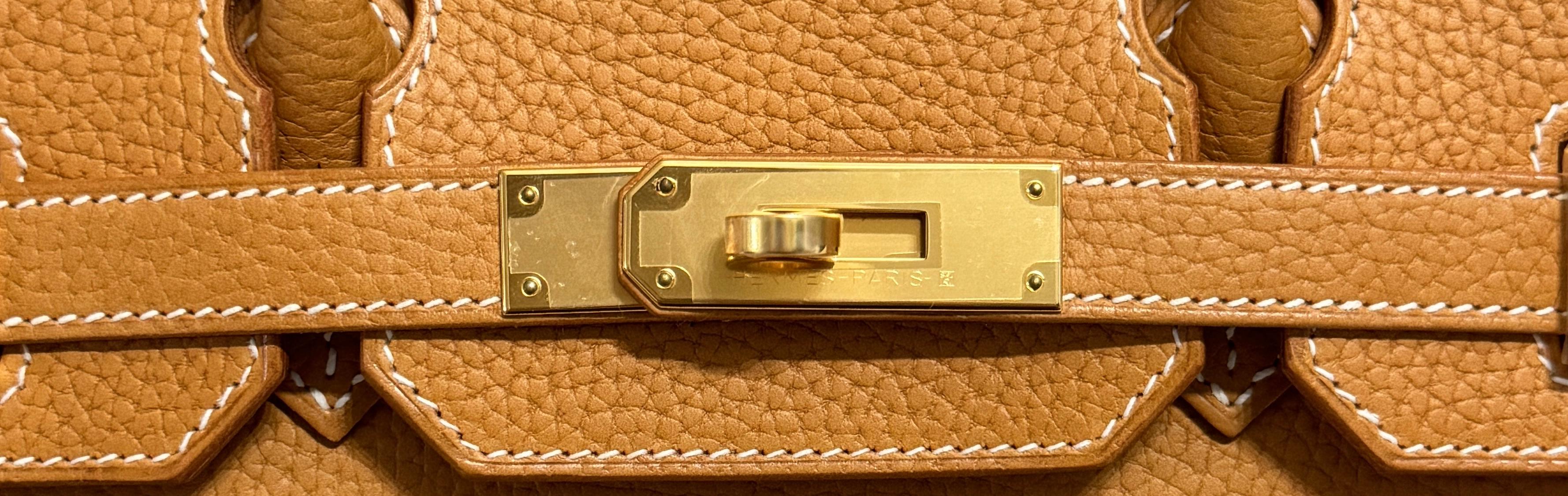 Hermes Birkin 30 Sellier Natural Sable Vache Naturelle Grainée Hardware RARE Neuf à Miami, FL