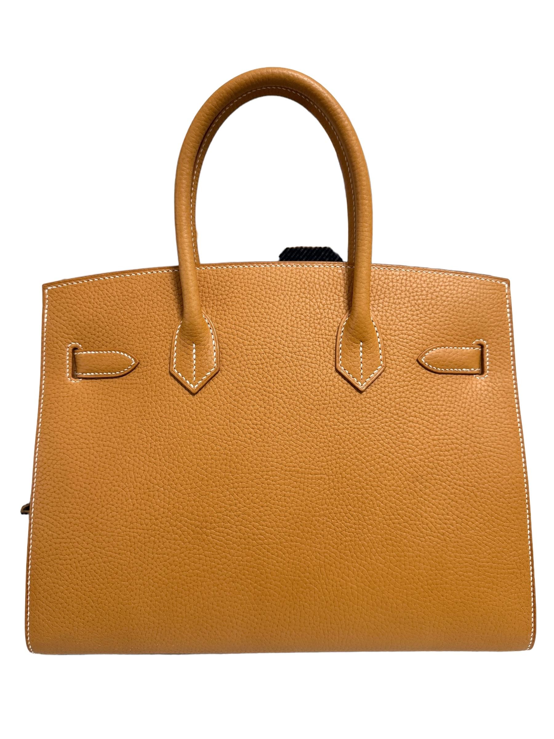 Hermes Birkin 30 Sellier Natural Sable Vache Naturelle Grainée Hardware RARE 1