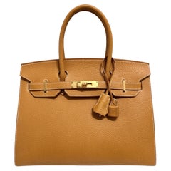 Hermes Birkin 30 Sellier Natural Sable Vache Naturelle Grainée Hardware RARE