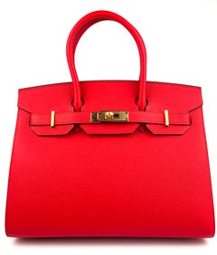Hermes Birkin 30 Sellier Rouge de Coeur Red Epsom Leather Gold Hardware