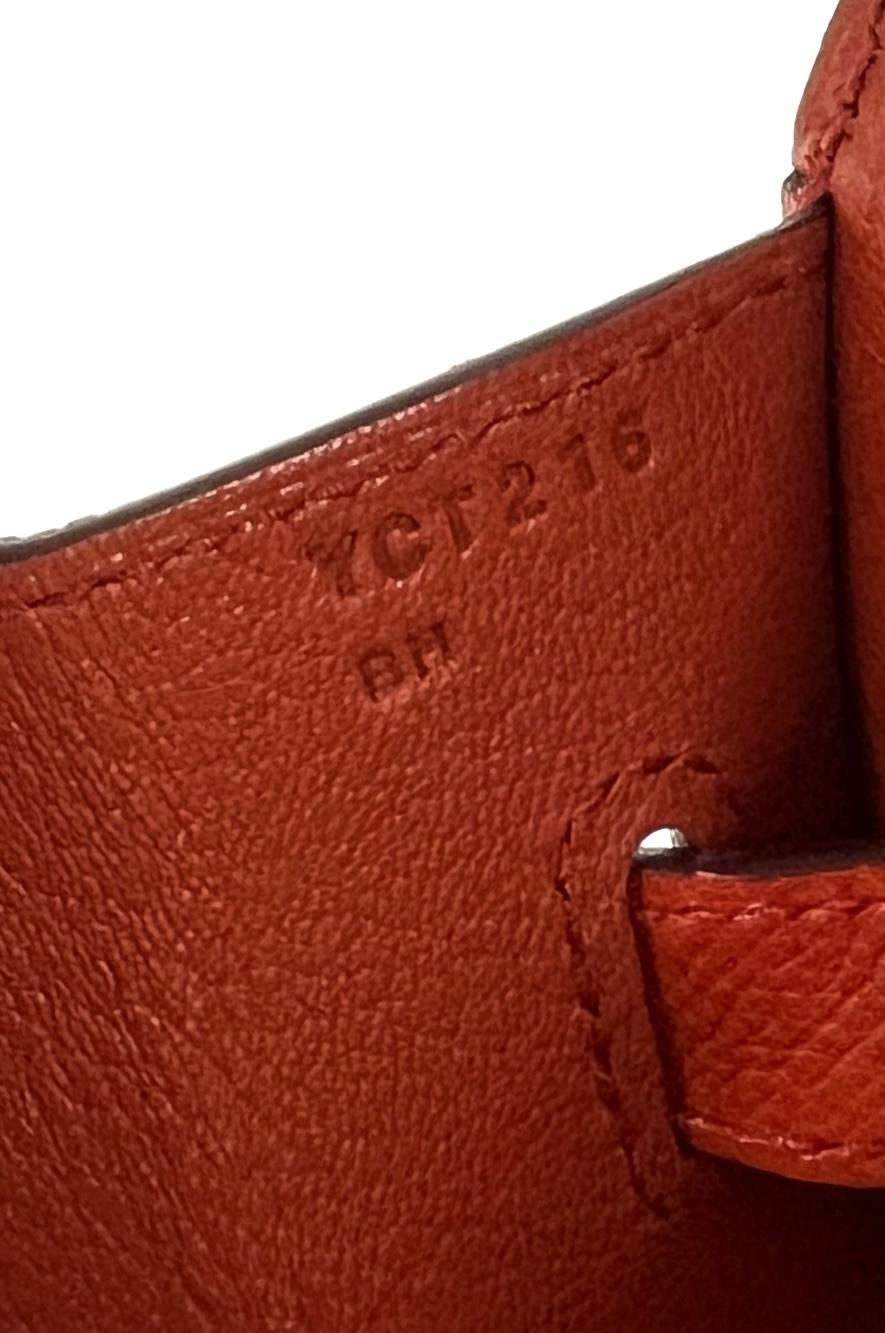 Hermes Birkin 30 Sellier Terre Battue Orange Epsom Leather Palladium Hardware 1