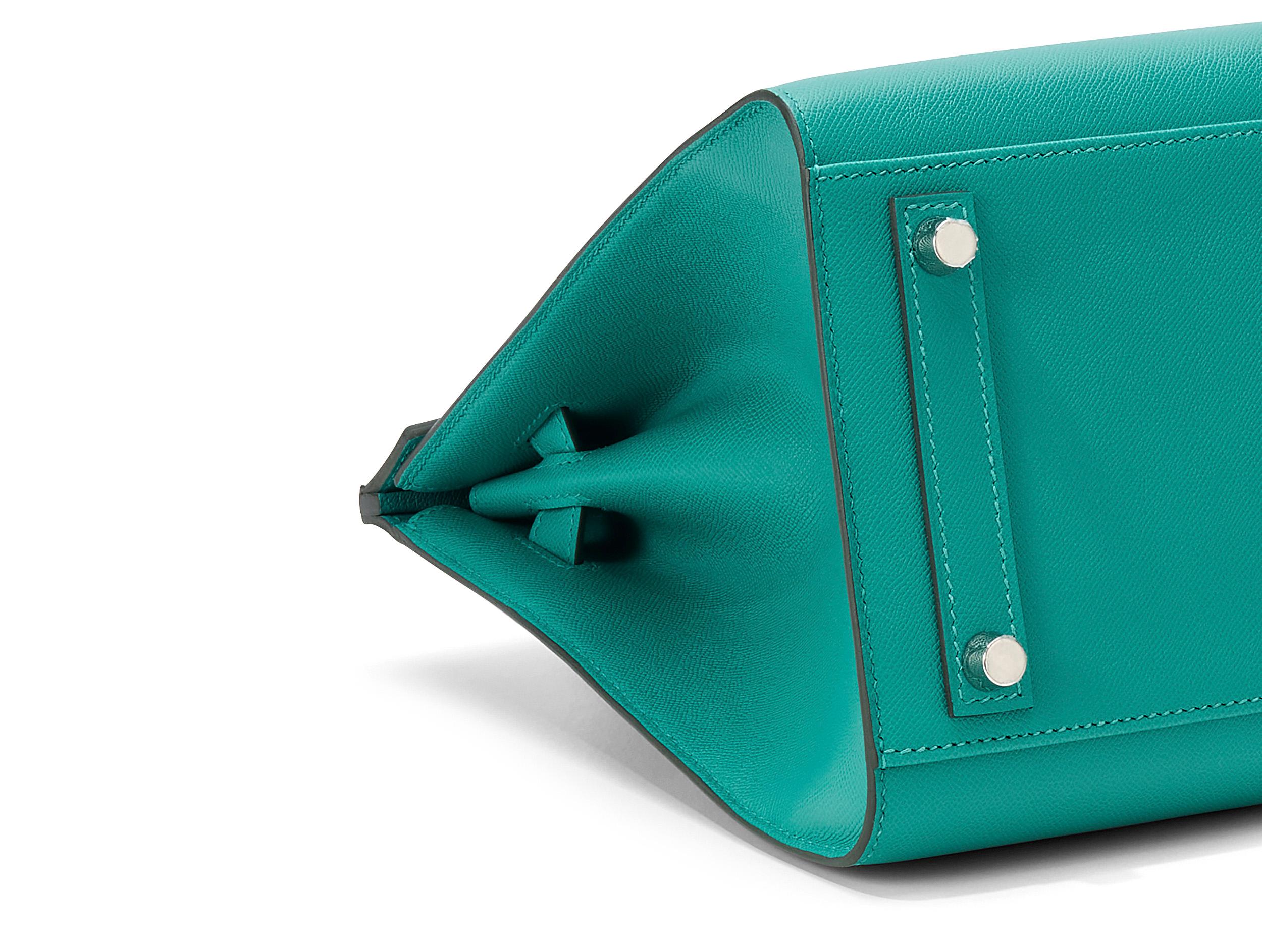 Women's or Men's Hermès Birkin 30 Sellier Veau Madame Vert Verone Palladium Hardware For Sale