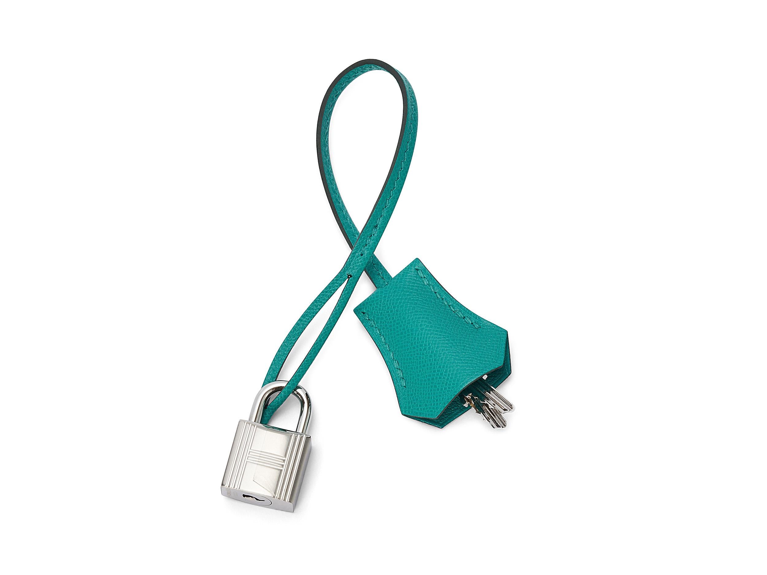 Hermès Birkin 30 Sellier Veau Madame Vert Verone Palladium Hardware For Sale 4