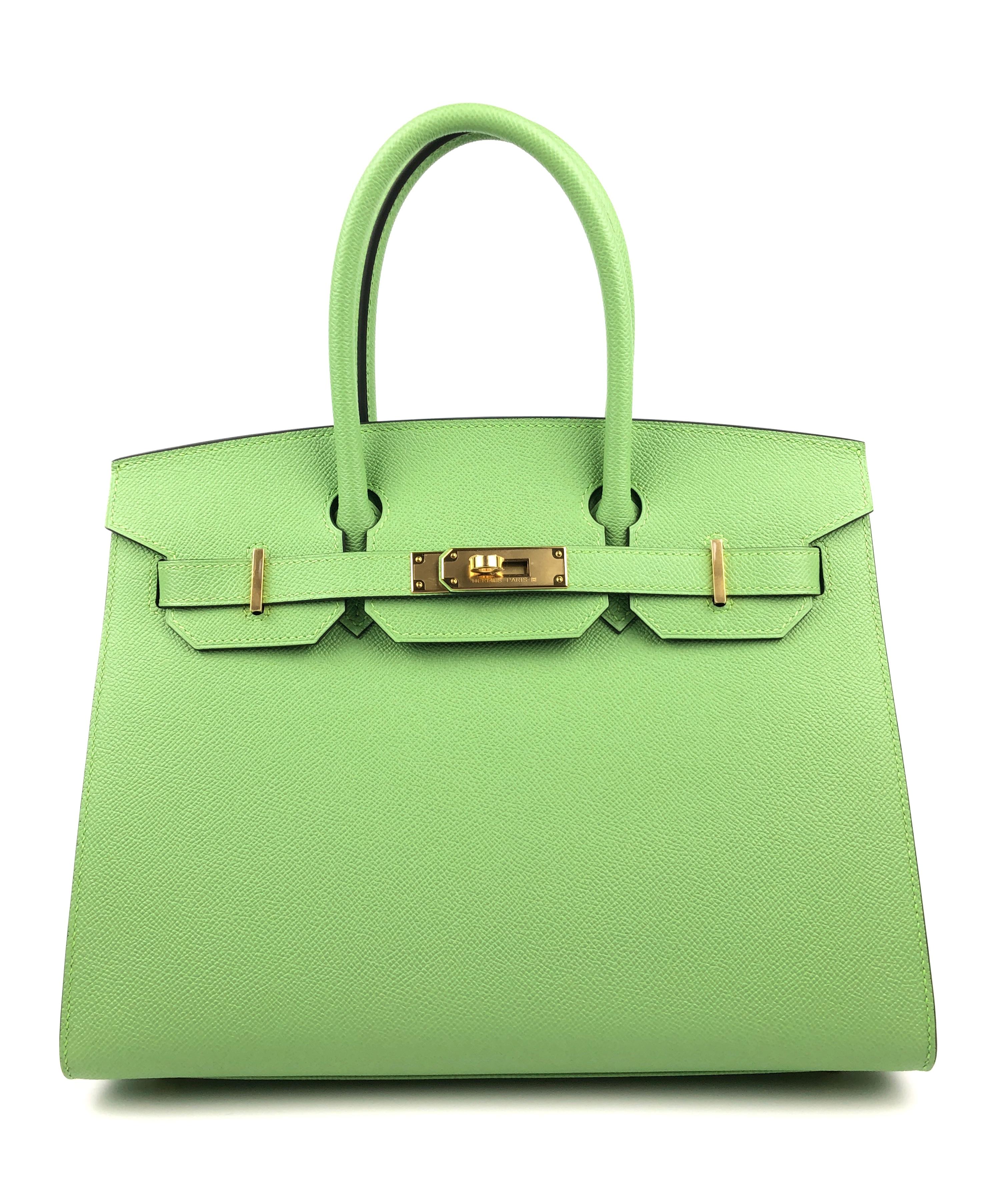 Ultra Rare and the Only ONE on eBay! Brand New Hermes Birkin 30 Sellier Vert Criquet Epsom Leather Gold Hardware. 
New Y Stamp 2020 full set.

Shop With Confidence from Lux Addicts. We are a Platinum Top Trusted Seller on 1stDibs. 
Authenticity