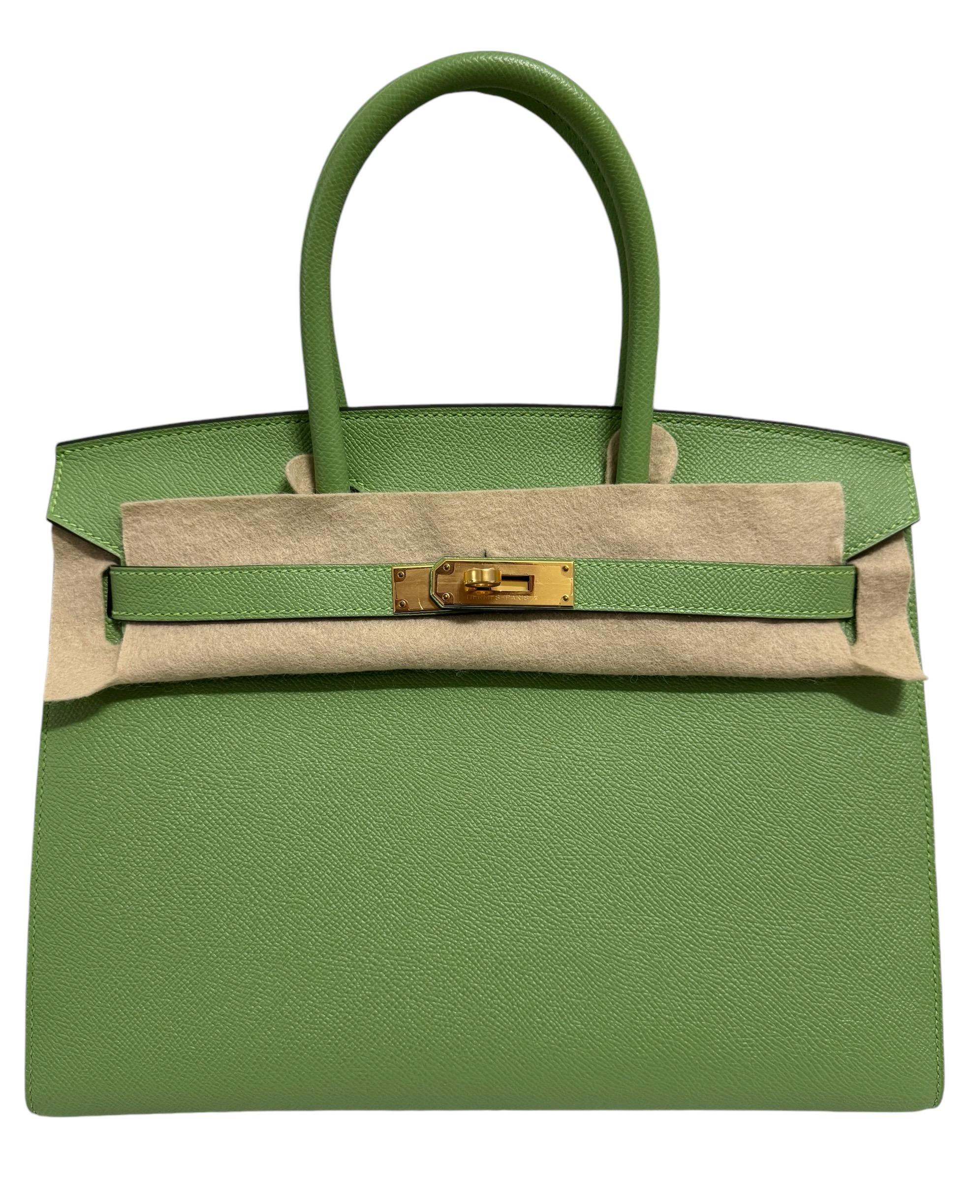 Ultra Rare and the Only ONE on eBay! As New Hermes Birkin 30 Sellier Vert Criquet Epsom Leather Gold Hardware. Y Stamp 2020

Shop With Confidence from Lux Addicts. We are a Platinum Top Trusted Seller on 1stDibs. 
Authenticity Guaranteed!