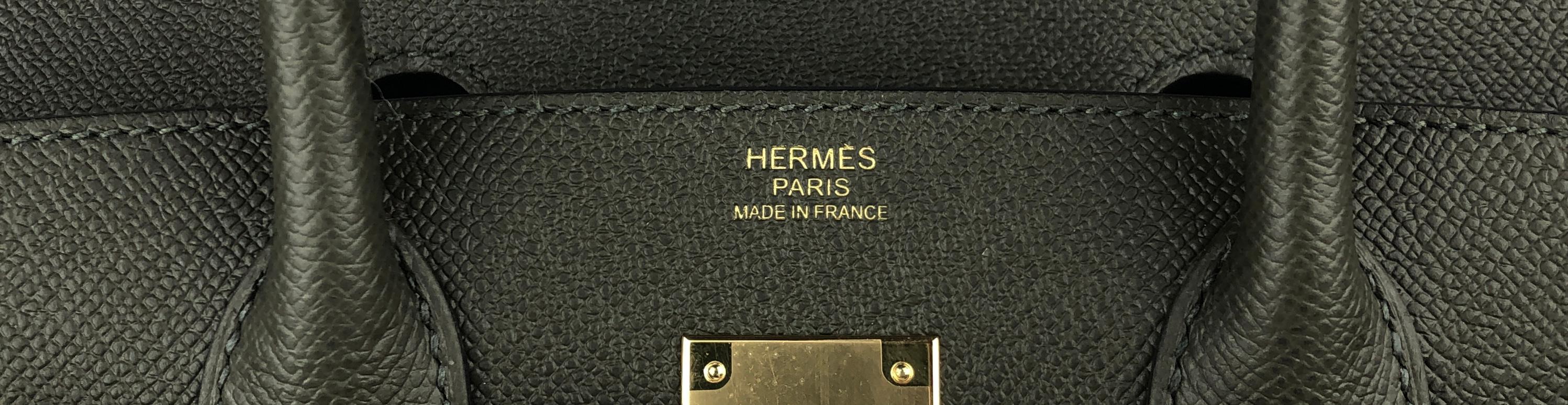 Hermes Birkin 30 Sellier Vert de Gris Green Gray Epsom Leather Gold Hardware For Sale 1