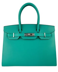 Hermes Birkin 30 Sellier Vert Verone Green Madame Leather Palladium Hardware