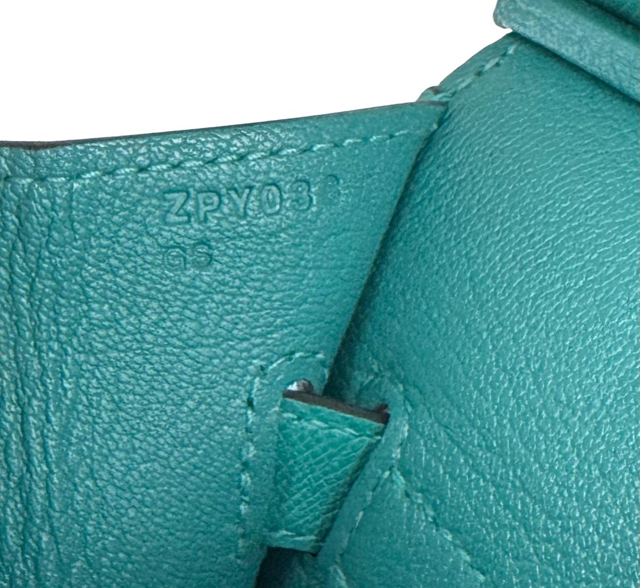 Hermes Birkin 30 Sellier Vert Verone Green Madame Leather Palladium Hardware  en vente 3