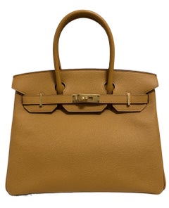 Hermes Birkin 30 Sesame Tan Epsom Leather Gold Hardware