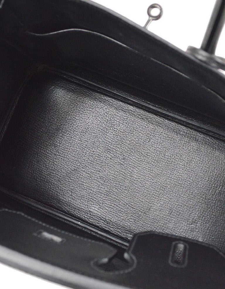 Hermès Birkin So Black Handbag in Black Box Leather