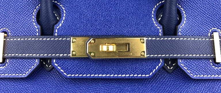 Hermes Birkin 30 Bleu Saphir Epsom Gold Hardware #X - Vendome Monte Carlo