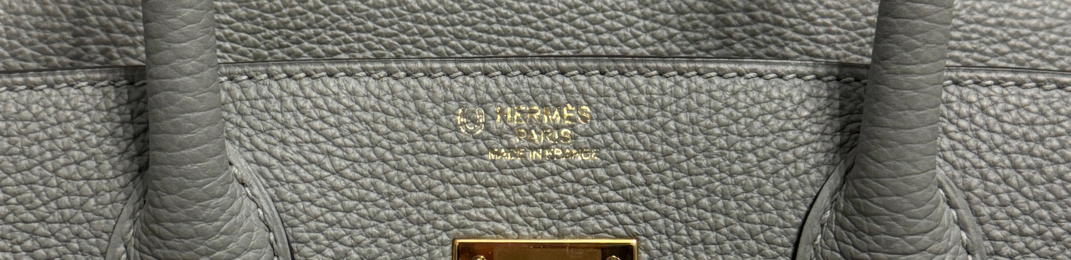 Hermes Birkin 30 Special Order Gris Mouette Gray & Craie Leather Gold Hardware 1