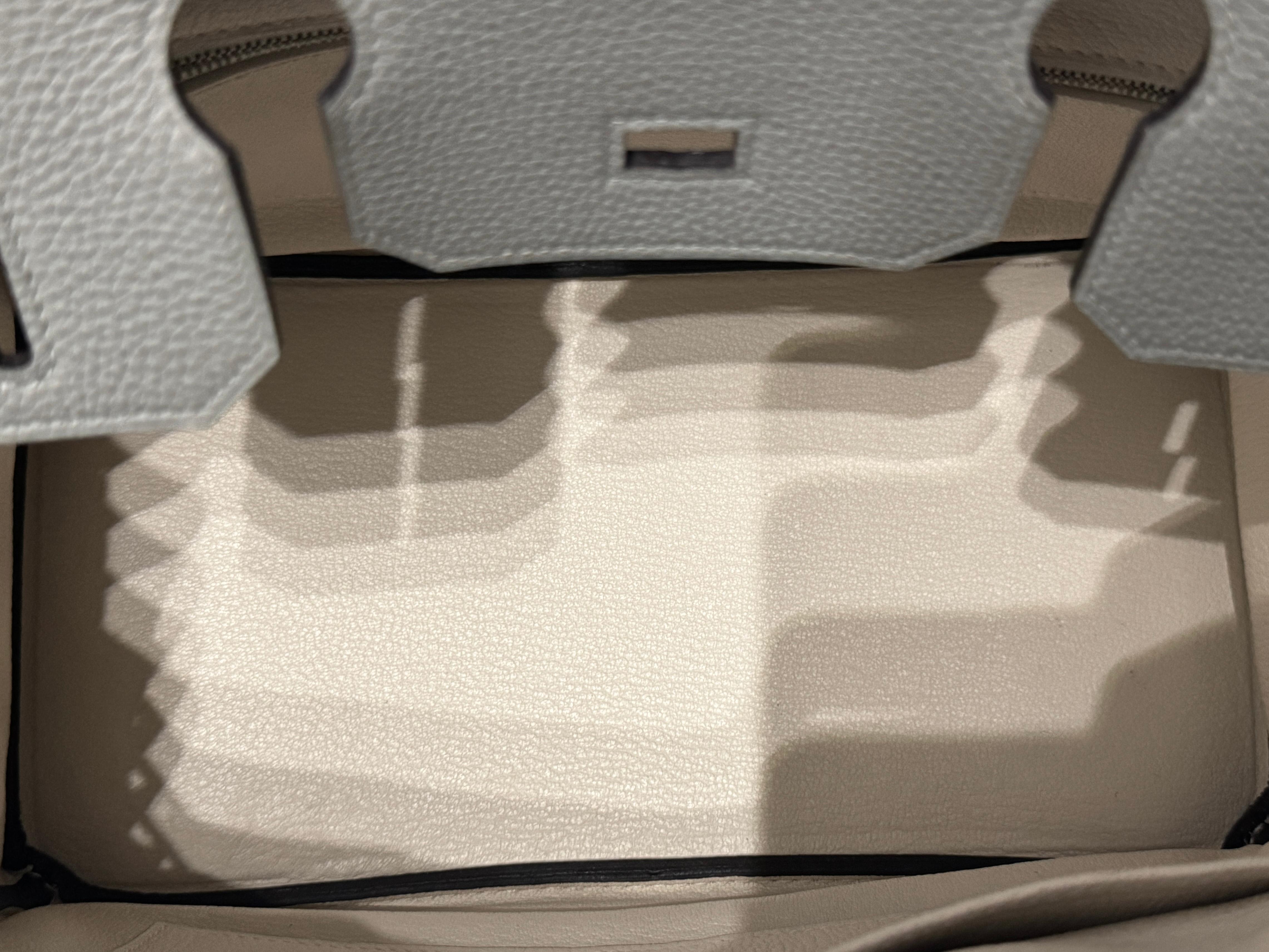 Hermes Birkin 30 Special Order Gris Mouette Gray & Craie Leather Gold Hardware 4