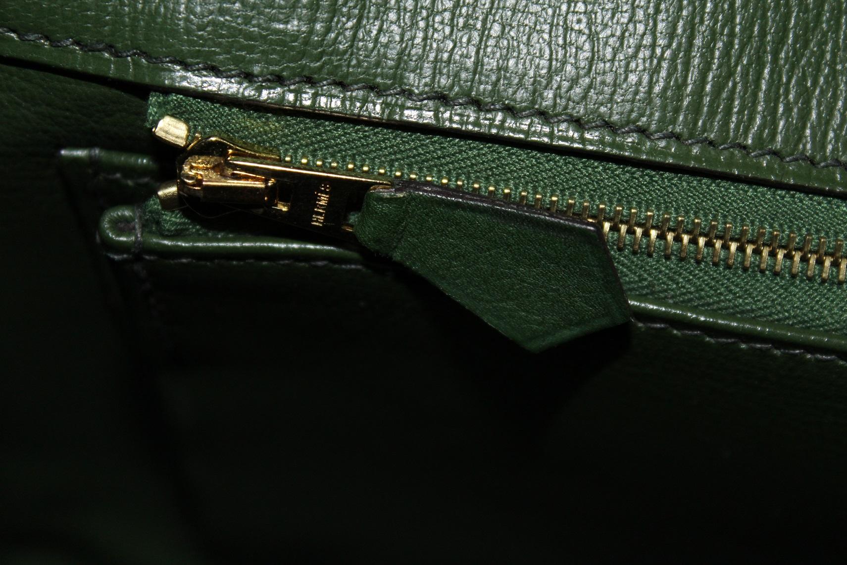 Hermes Birkin 30 Swift Green Leather  5