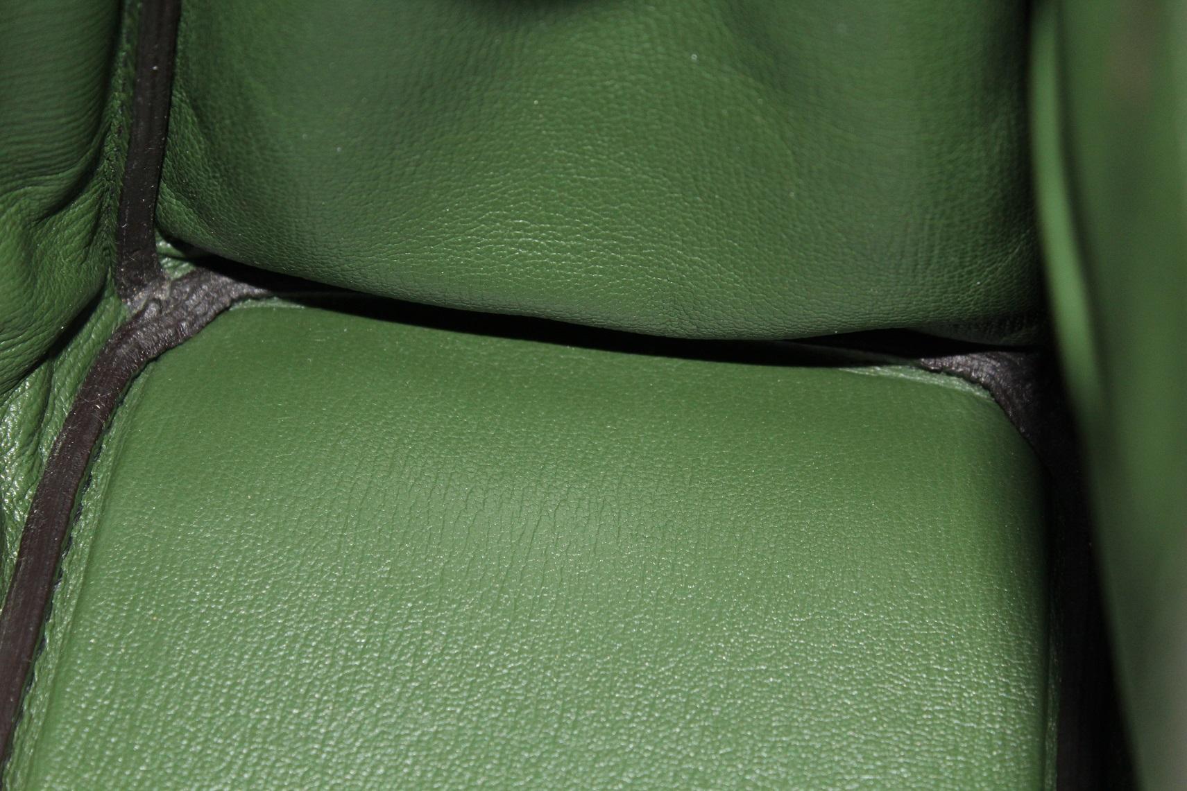 Hermes Birkin 30 Swift Green Leather  1