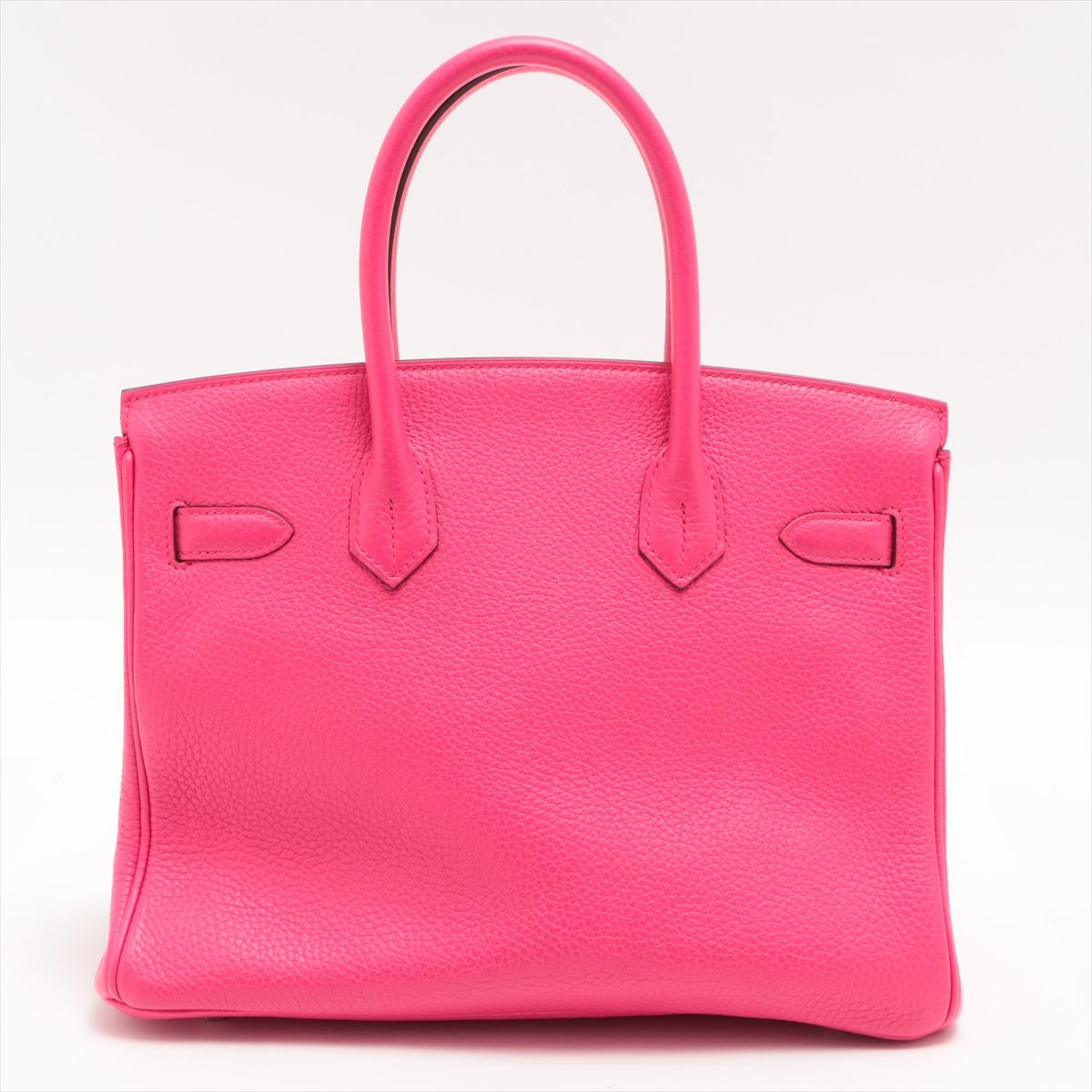 Hermes Birkin 30 Taurillon Clemence Rose In Good Condition For Sale In Indianapolis, IN