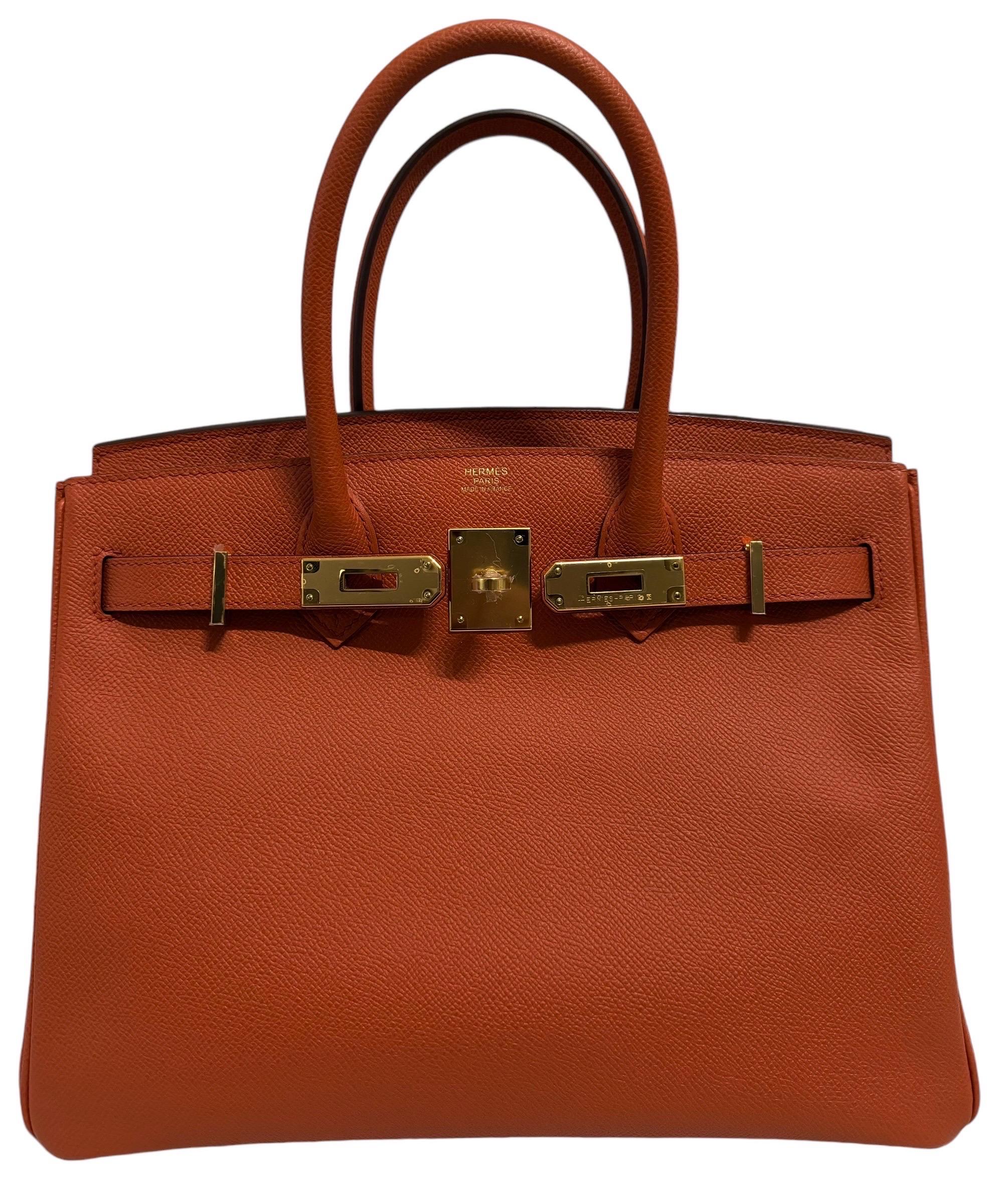 Hermes Birkin 30 Terre Battue Epsom Leather complimented by Gold Hardware. 1