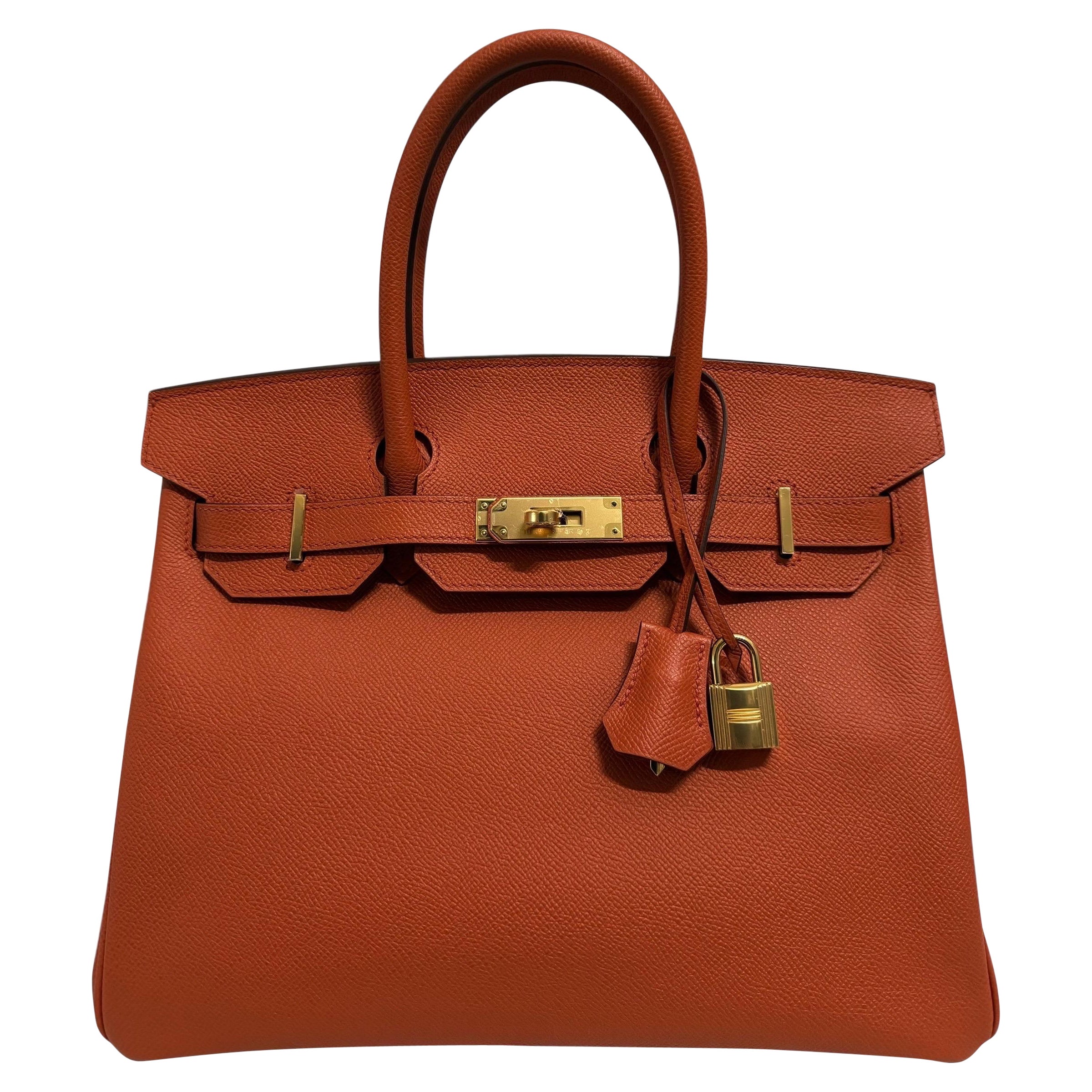 Hermes Birkin 30 Terre Battue Epsom Leather complimented by Gold Hardware.