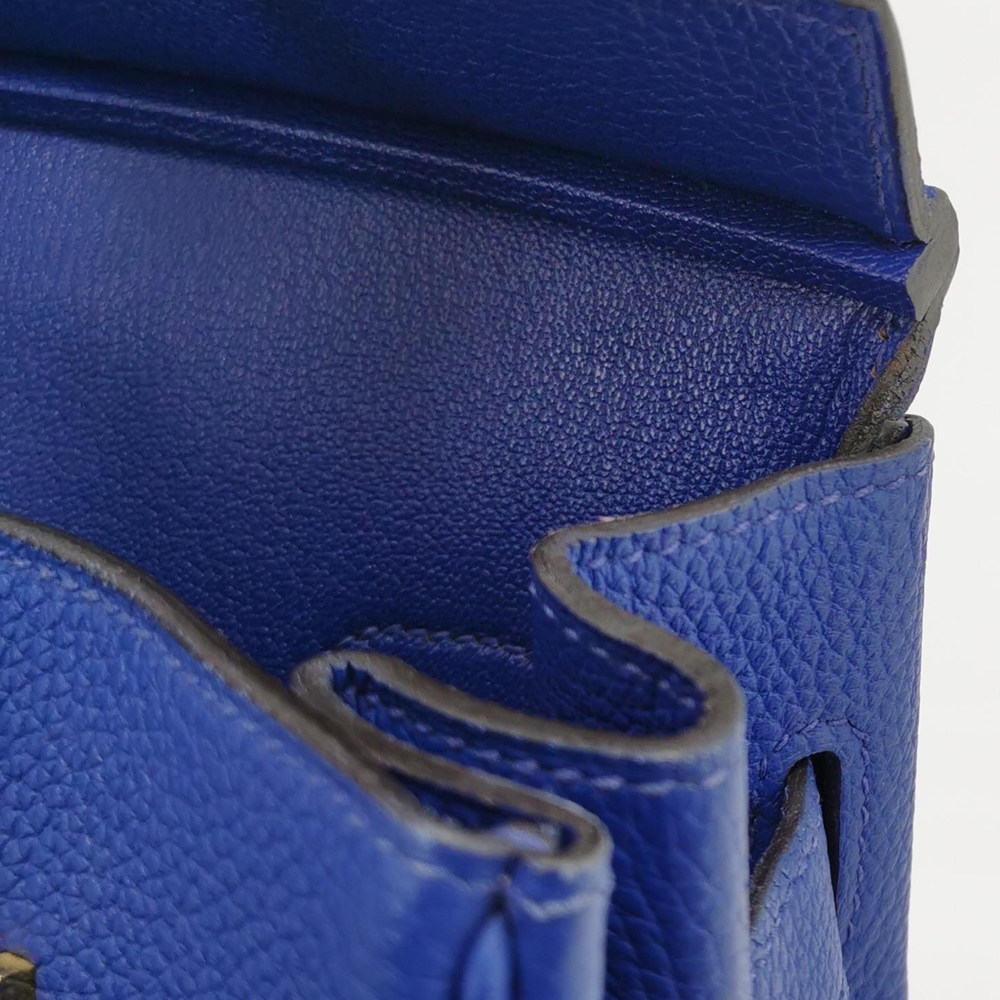 Hermes Birkin 30 Togo 71 Bleu France  Calfskin Gold Hardware 2014 5