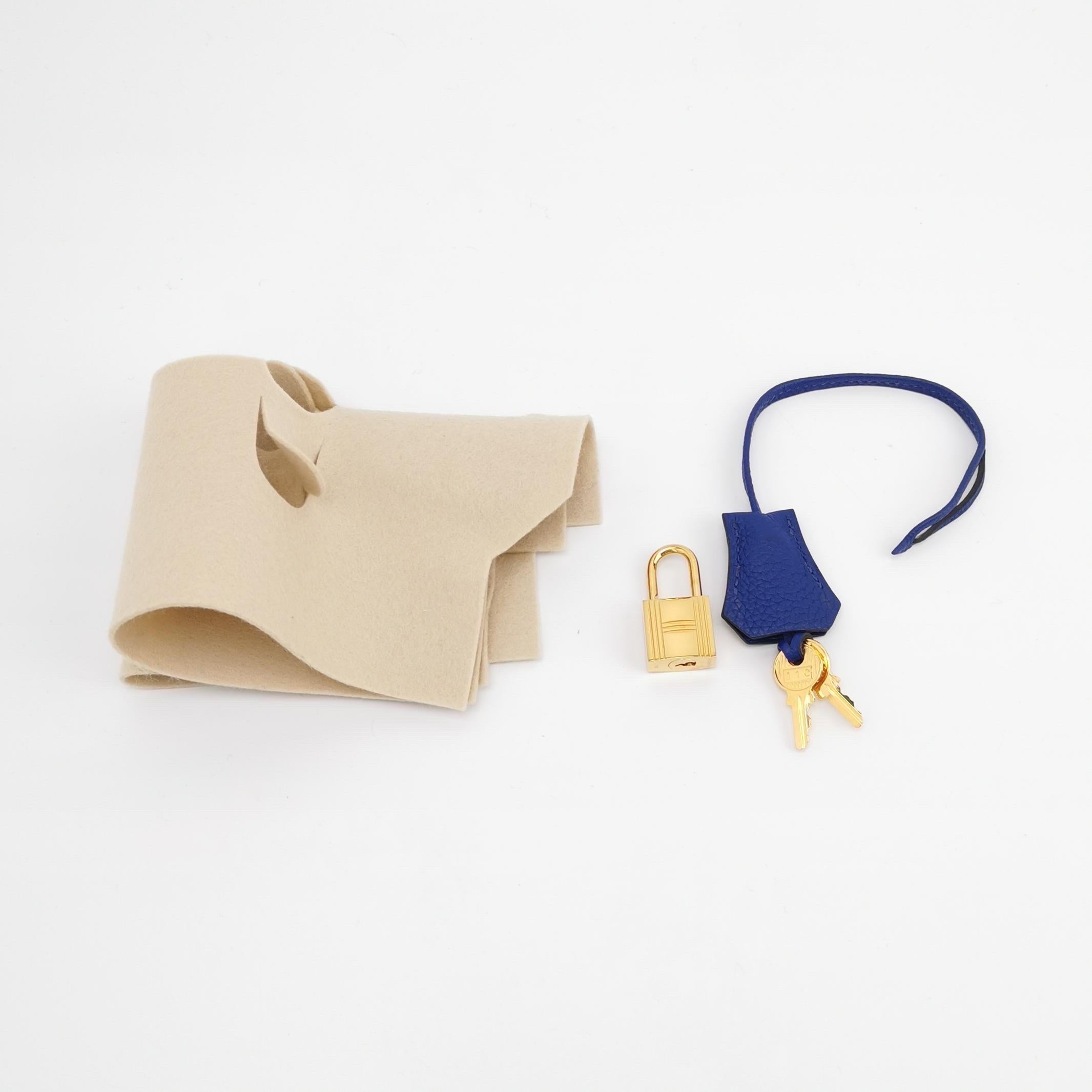 Hermes Birkin 30 Togo 71 Bleu France  Calfskin Gold Hardware 2014 6