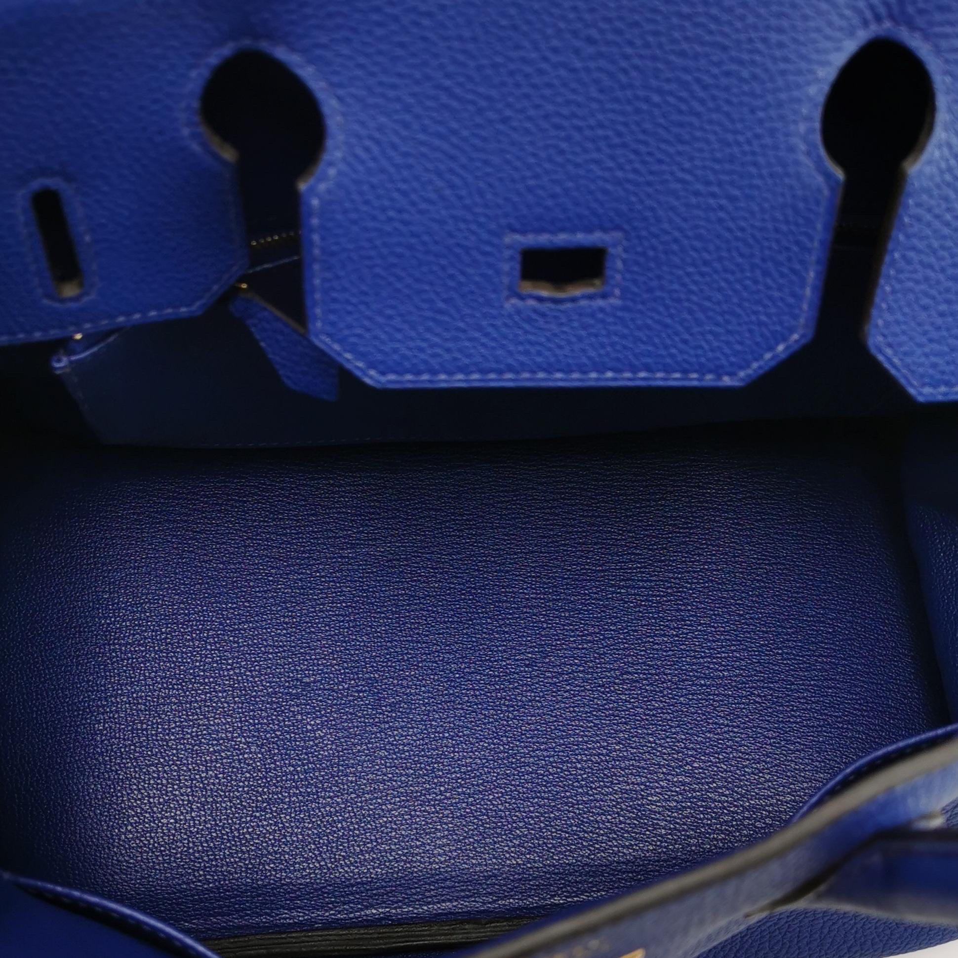 Hermes Birkin 30 Togo 71 Bleu France  Calfskin Gold Hardware 2014 7