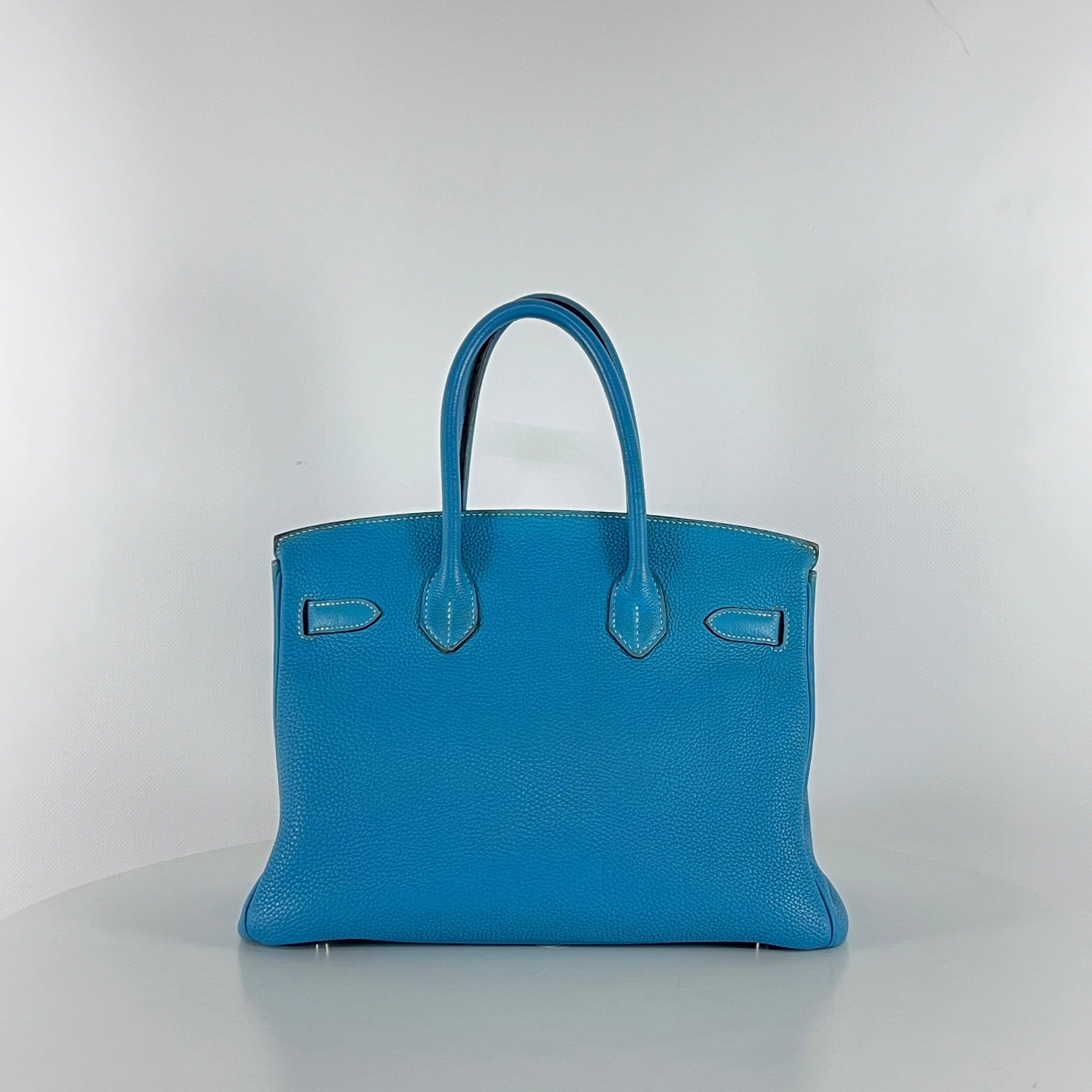 da uomo o donna Hermès Birkin 30 Pelle Togo Blu Jean Hardware Palladium 2010 in vendita