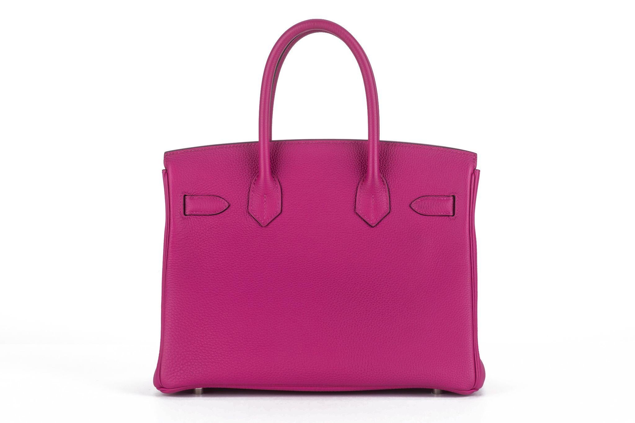 Hermès Birkin 30 Togo Magnolia Palladium In Excellent Condition In West Hollywood, CA