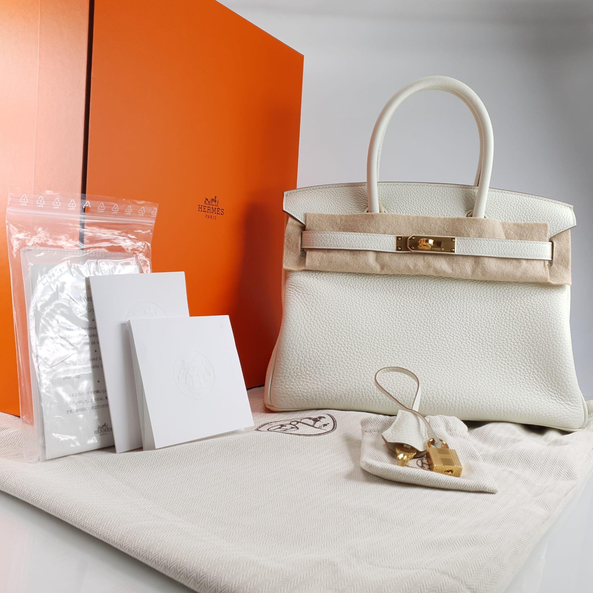 Hermes Birkin 30 Togo Mushroom Gold Gardware 14