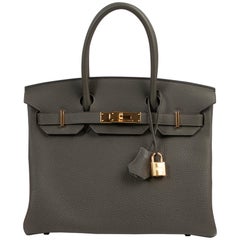 Hermes Birkin 30 Togo Vert De Gris GHW