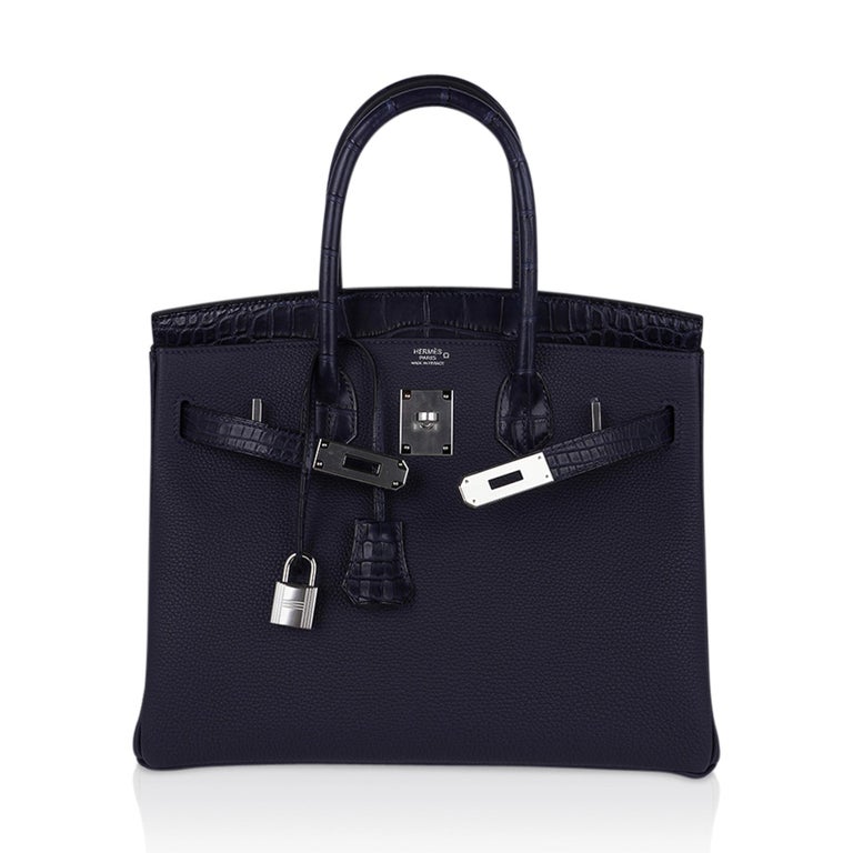 Hermes Birkin 30 Blue Paradis Bag Gold Hardware Epsom Leather For Sale at  1stDibs