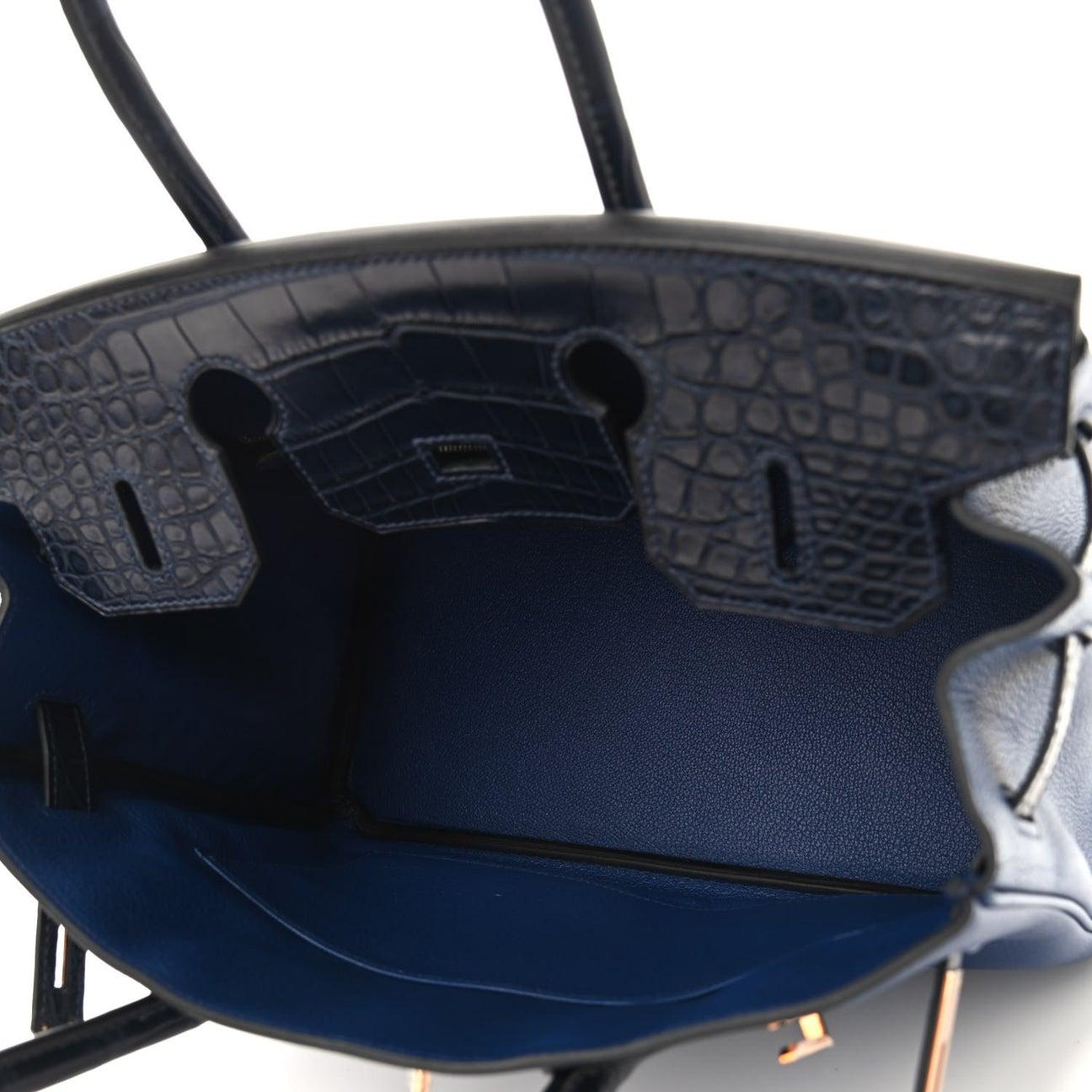 HERMES Birkin 30 Touch Blau Saphir Bleu Marine Togo Leder Tote Bag 2
