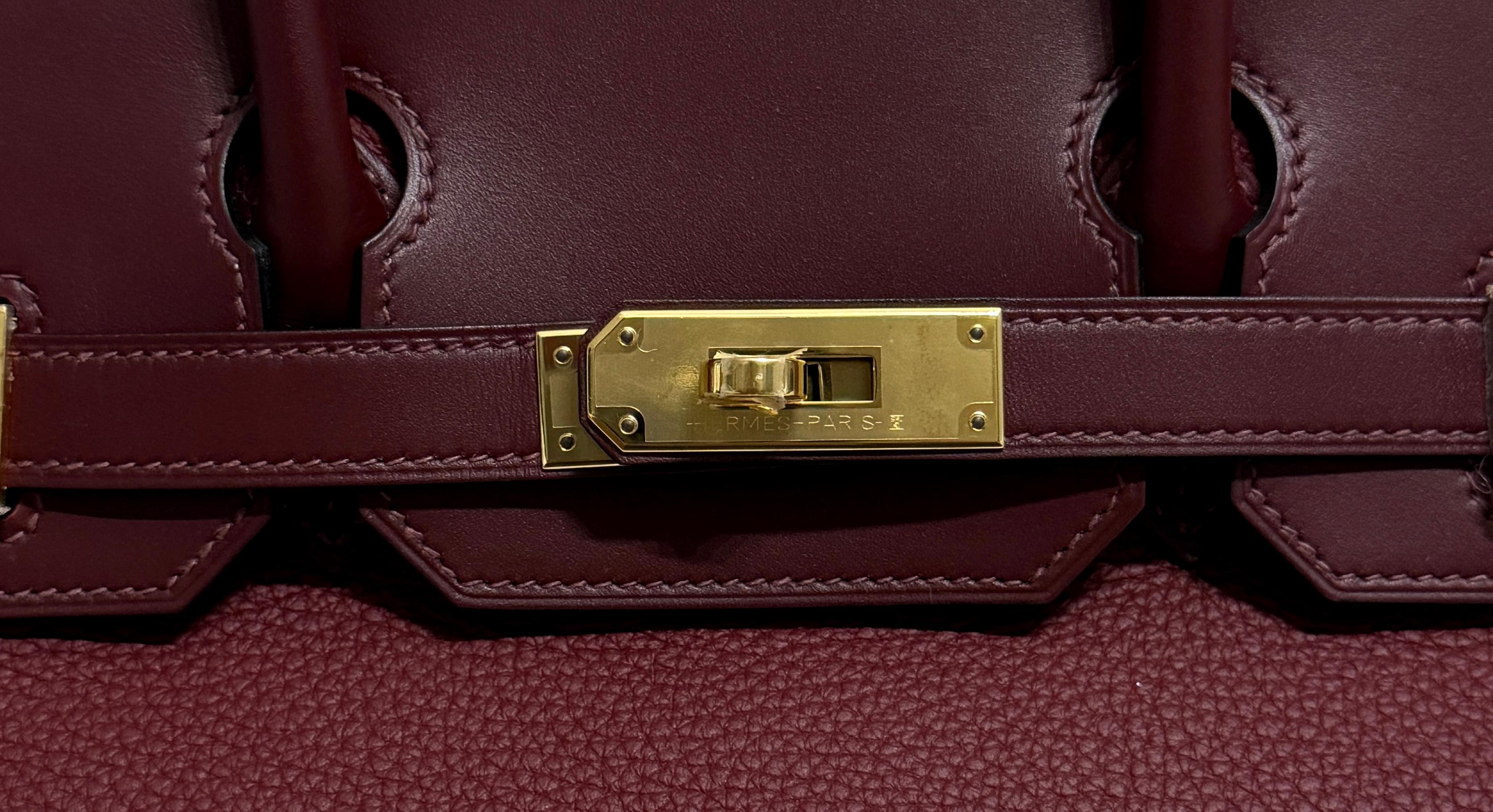 Hermes Birkin 30 Touch Verso Rouge H Red Rose Azalea Pink Leather Gold Hardware 1