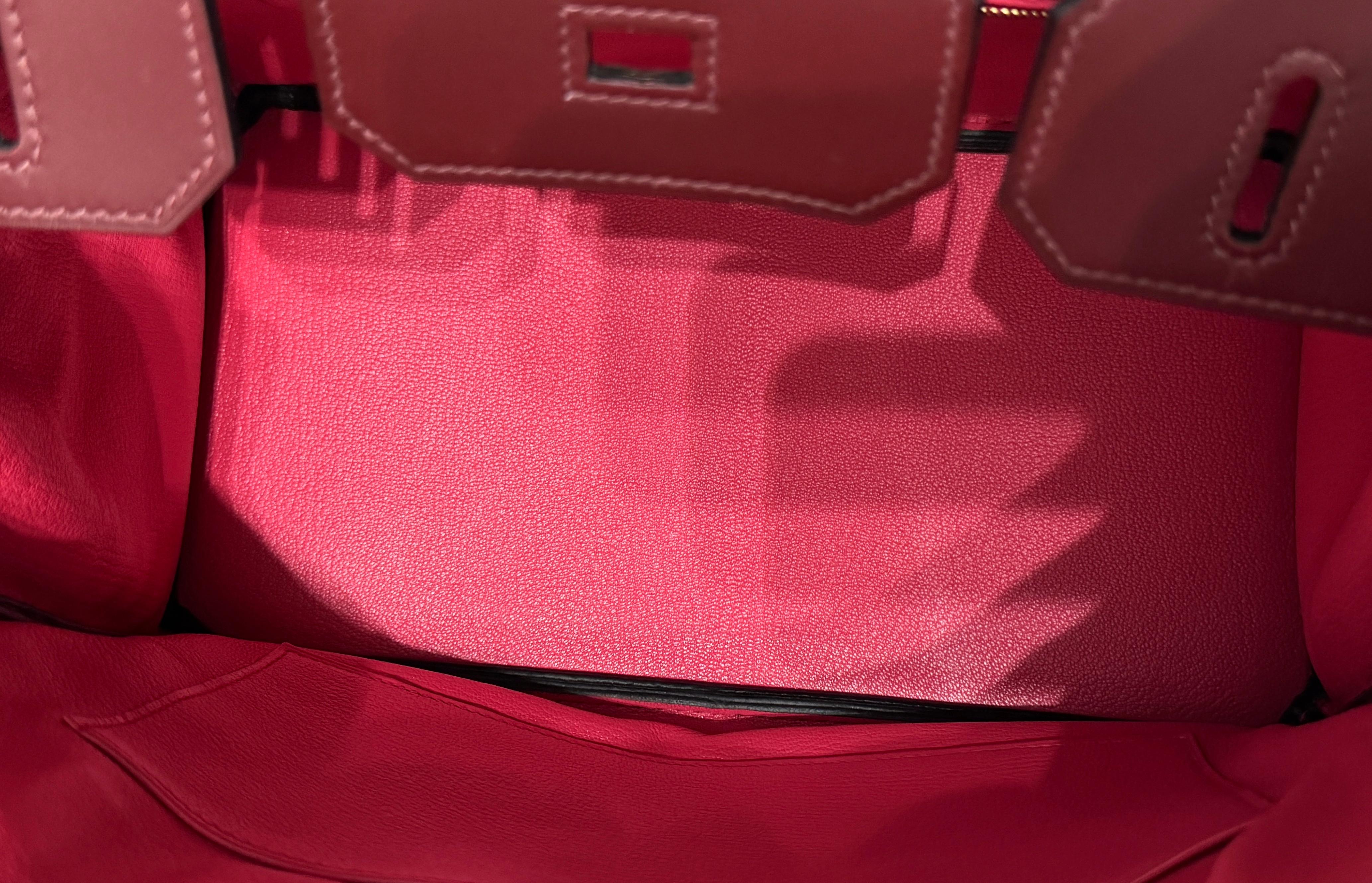 Hermes Birkin 30 Touch Verso Rouge H Red Rose Azalea Pink Leather Gold Hardware 5