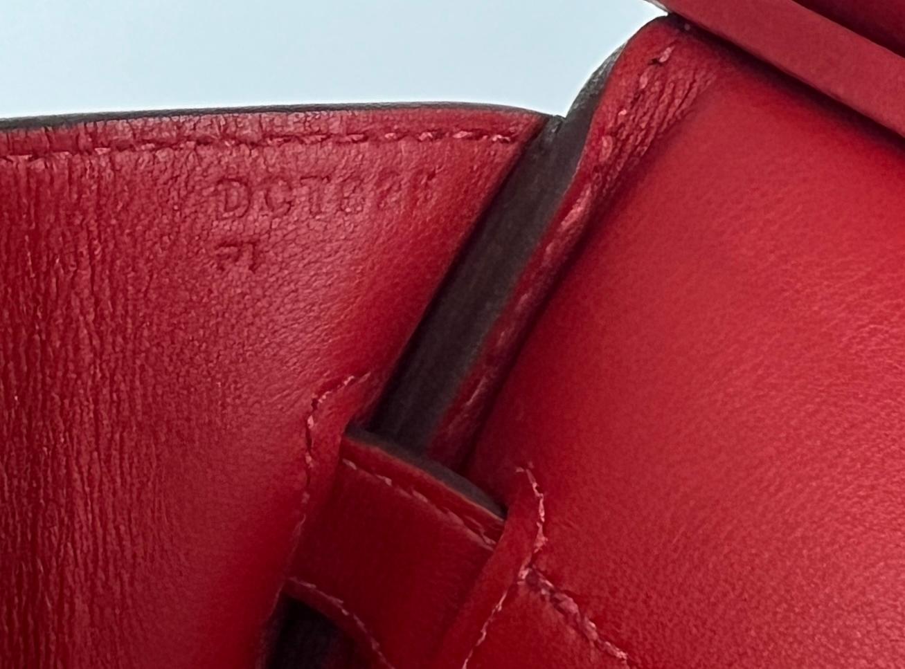 Hermes Birkin 30 Tressage Rouge de Coeur Rouge H Piment Red Palladium Hardware For Sale 2