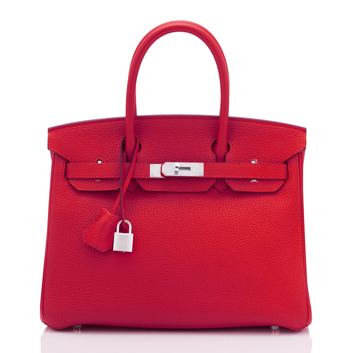 Hermes Birkin 30 Vermillion Lipstick Red Bag U Stamp, 2022 Rare In New Condition In New York, NY