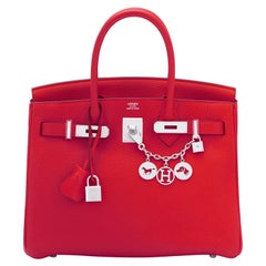 Hermes Birkin 30 Vermillion Lipstick Red Bag U Stamp, 2022 Rare