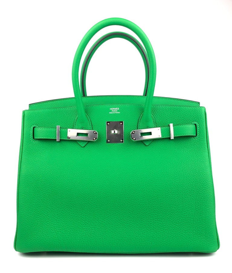 HERMÈS Birkin 30 handbag in Vert Anis Togo leather with Palladium  hardware-Ginza Xiaoma – Authentic Hermès Boutique