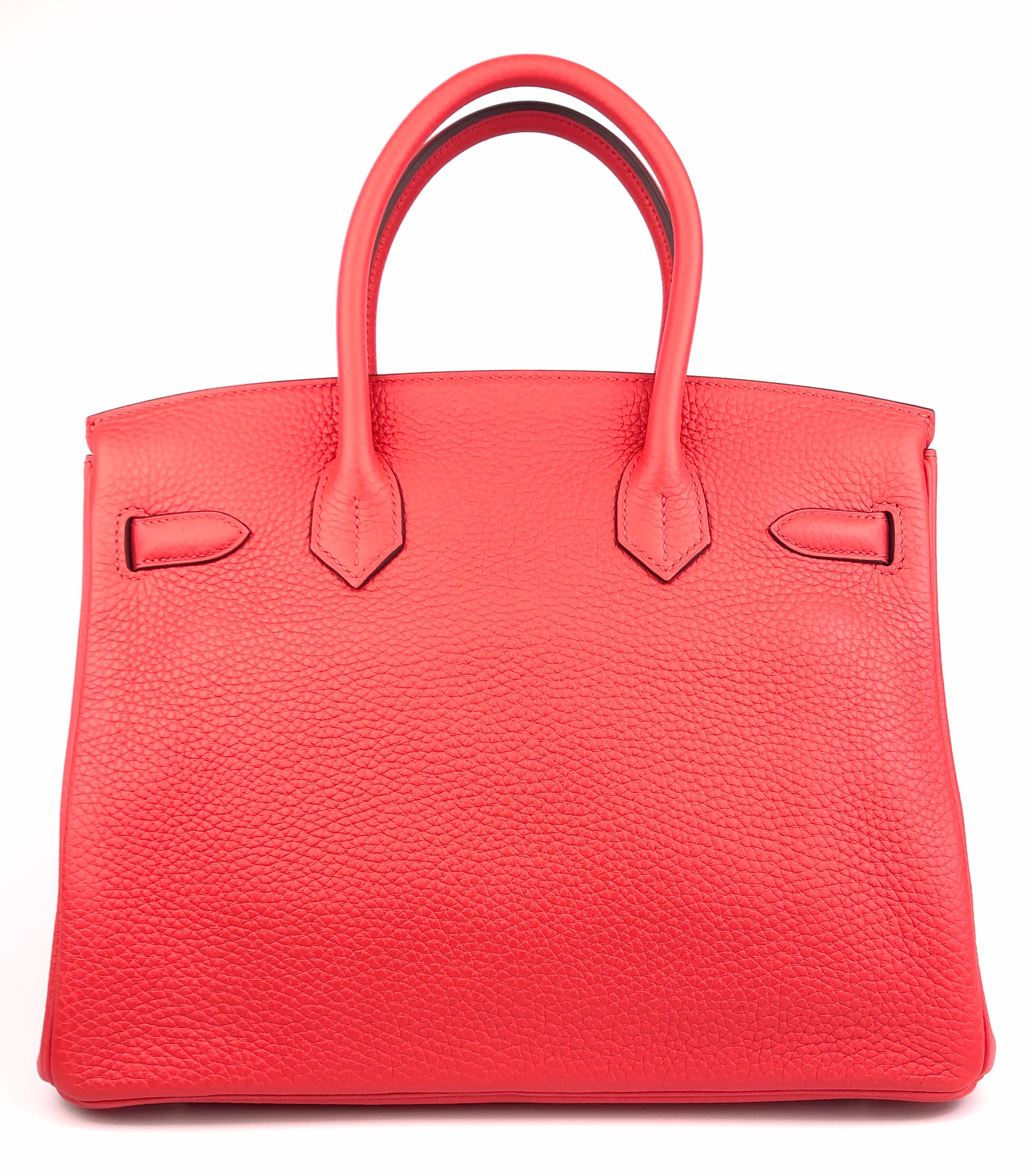 Hermes Birkin 30 Verso Rose Mexico Orange Palladium Hardware New 2021 1
