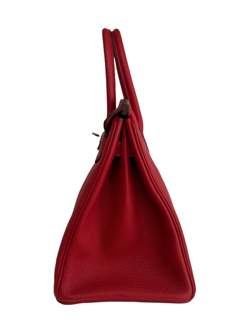 Hermès Rouge Casaque Epsom Leather Birkin 30 with Palladium